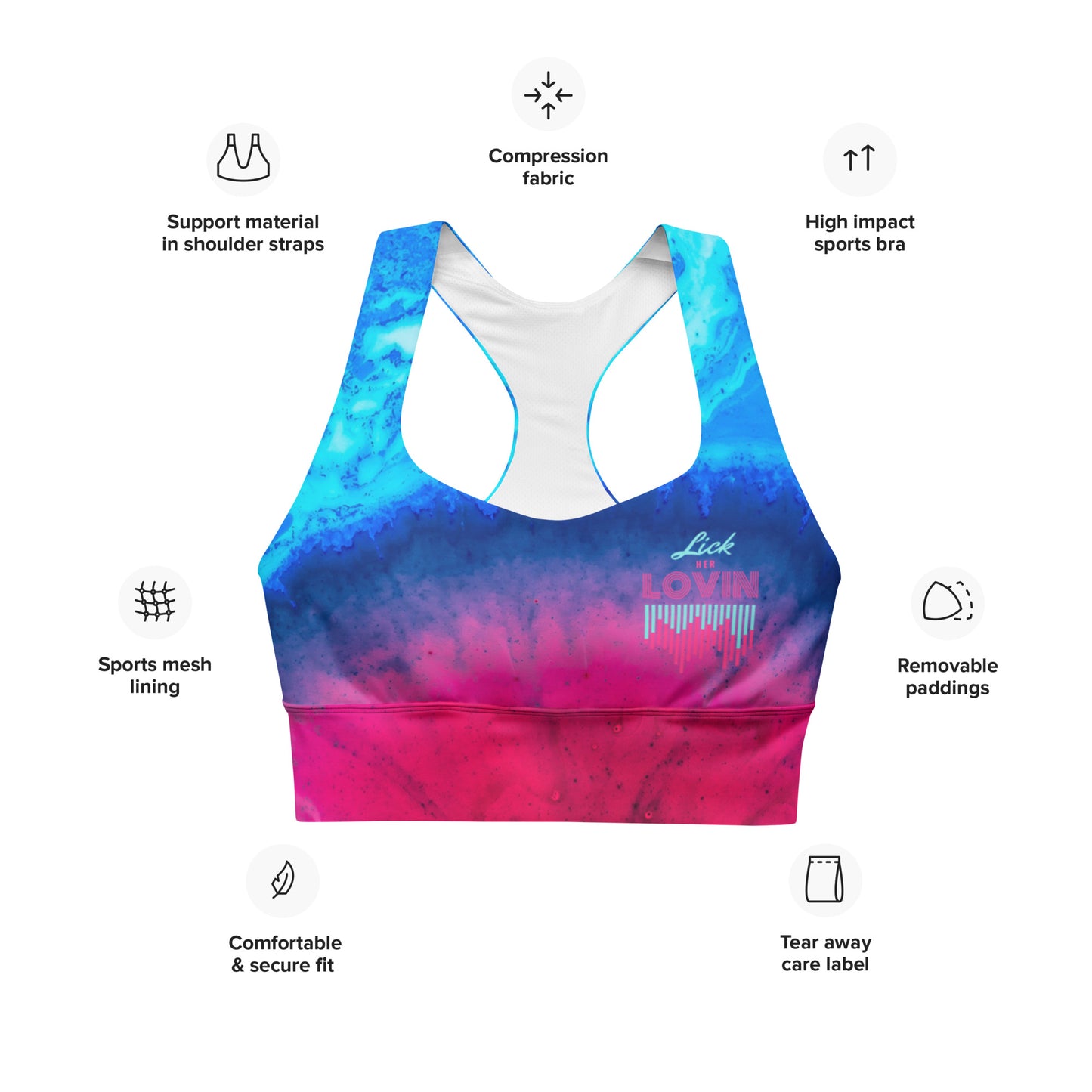 Longline sports bra